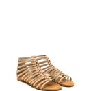 Incaltaminte Femei CheapChic Keep In Line Caged Faux Nubuck Sandals Nude