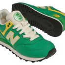 Incaltaminte Femei New Balance Womens Rugby 574 Classics Green with Yellow Off White