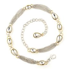 Accesorii Femei AK Anne Klein Multi-Chain Oval Tear Drop Belt NKLGOL