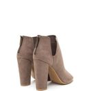 Incaltaminte Femei CheapChic Notch So Fast Chunky Peep-toe Booties Taupe