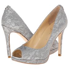Ivanka Trump Maggie 6 Silver Glitter Lace