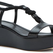 Michael Kors Holly Flatform Black Leather