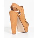 Incaltaminte Femei CheapChic 70s Caged Bootie Cognac