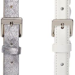 Steve Madden Assorted Belt - Set of 2 WHT-SIL