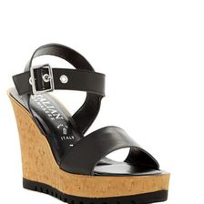 Incaltaminte Femei Italian Shoemakers Ankle Strap Wedge Sandal BLACK