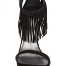 Incaltaminte Femei Stuart Weitzman Lovefringe Suede Sandal BLACK SUEDE