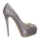 Incaltaminte Femei Giuseppe Zanotti Platform Peeptoe Pump Ruby Anthracite