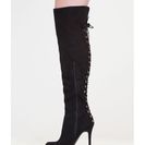 Incaltaminte Femei CheapChic Set The Lace-back Thigh-high Boots Black