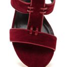 Incaltaminte Femei CheapChic Double Tap Velvet T-strap Caged Heels Wine
