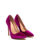 Incaltaminte Femei CheapChic Head To Toe Pointed Velvet Pumps Purple