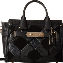 COACH Patchwork Leather Swagger Black