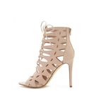 Incaltaminte Femei Forever21 Caged Faux Suede Heels Blush