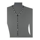 Bijuterii Femei Sam Edelman Knotted Bead Y Necklace BlackRhodium