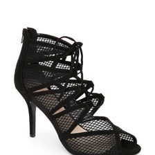 Incaltaminte Femei Nine West Black Adriatic Mesh Lace Up Sandals Black