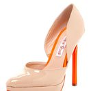 Incaltaminte Femei Two Lips Too Thrust Patent High Heel Nude