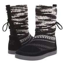 Incaltaminte Femei TOMS Nepal Boot Black Suede Textile Mix