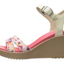 Incaltaminte Femei Crocs Leigh II Ankle Strap Graphic Wedge StuccoGold