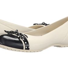 Crocs Cap Toe Bow Flat Stucco/Black