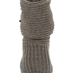 Incaltaminte Femei Bearpaw Knit Genuine Sheepskin Lined Boot GRAY