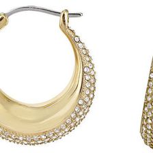 Michael Kors Gold-tone Accented Crystal Loop Earrings MKJ3901710 N/A