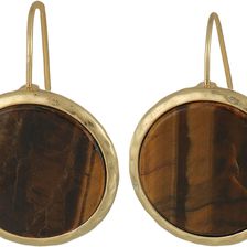 Ralph Lauren Summer Chic Stone Disk Drop Earrings Mother-of-Pearl/Gold