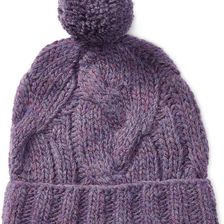 Ralph Lauren Chunky Cable-Knit Hat English Purple Heather