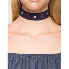 Bijuterii Femei CheapChic Diamond Suede Choker Navy