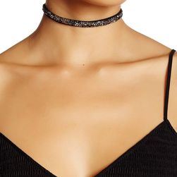 Free Press Thin Cluster Stone Choker HEMATITE-BLACK