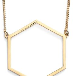 Marc by Marc Jacobs Lost & Found Geometric Pendant Necklace GOLD