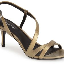 Calvin Klein Lorren Sandal DARK-GOLD-SAFFIANO