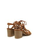 Incaltaminte Femei CheapChic Day Tripping Lace-up Chunky Block Heels Chestnut