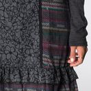 Rochie tricotată cu inserţii multicolore 