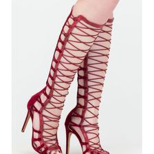 Incaltaminte Femei CheapChic Knot Your Average Gladiator Heels Wine