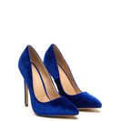 Incaltaminte Femei CheapChic Head To Toe Pointed Velvet Pumps Blue