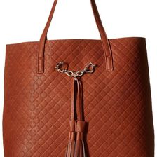 Gabriella Rocha Abbey Quilted Tote with Tassels Cognac