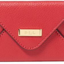 Ralph Lauren Leather Envelope Card Case Red