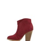 Incaltaminte Femei CheapChic Zipped To The Top Chunky Booties Wine