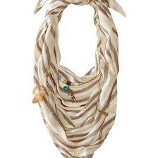 Accesorii Femei BCBGeneration Striped Layered Triangle Scarf Champagne