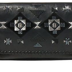 Ralph Lauren Small Fringe Leather Clutch Black