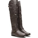 Incaltaminte Femei CheapChic Ride On Faux Leather Buckled Boots Taupe