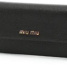 Miu Miu Multicolor Madras Wallet NERO