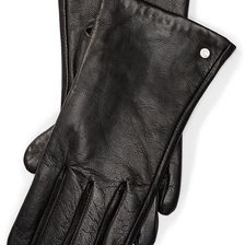 Ralph Lauren Leather Touch Screen Gloves Black