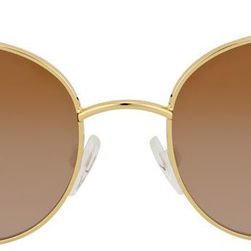Michael Kors Sadie Round Sunglasses - Gold/Smoke Gradient N/A