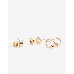 Bijuterii Femei CheapChic Mini Geo 3 Pair Stud Earring Set Met Gold