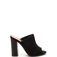 Incaltaminte Femei CheapChic New Bestie Faux Suede Mule Heels Black