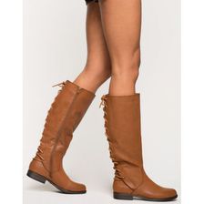 Incaltaminte Femei CheapChic Tied Up Boot Cognac