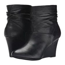 Incaltaminte Femei Chinese Laundry U Bet Leather Wedge Bootie Black