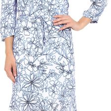 NYDJ Lauren PLeat Back Dress Fanciful Floral Sketch