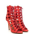 Incaltaminte Femei CheapChic Chic Exposure Caged Cut-out Heels Coral