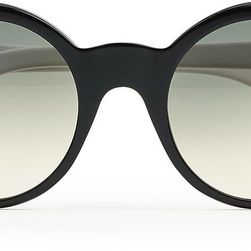 Ralph Lauren Rounded Cat Eye Sunglasses Black/White